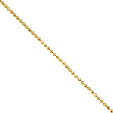 Moon Cut Ball Chain in 10k Yellow Gold 1.7 mm