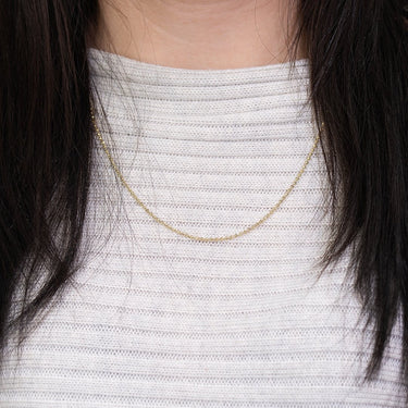 Moon Cut Ball Chain in 10k Yellow Gold 1.7 mm