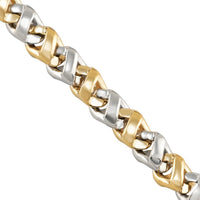 Thumbnail for Two Tone Avianne Link Chain in 14k Yellow and White Gold 7 mm