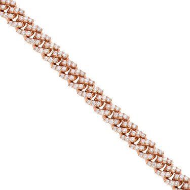 14k Rose Gold Cuban Link Necklace 13.8 Ctw