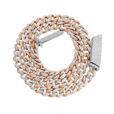 Diamond Cuban Necklace in 14k Gold 17.62 Ctw