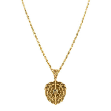 10k Yellow Gold Lion Pendant 0.60 Ctw