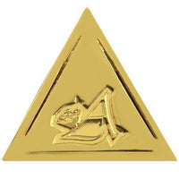 Thumbnail for 14K Solid Yellow Gold Triangular Diamond Pendant with Black Garnet 15.00 Ctw