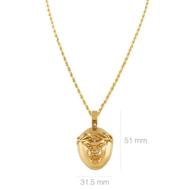 14k Yellow Gold Lion Pendant