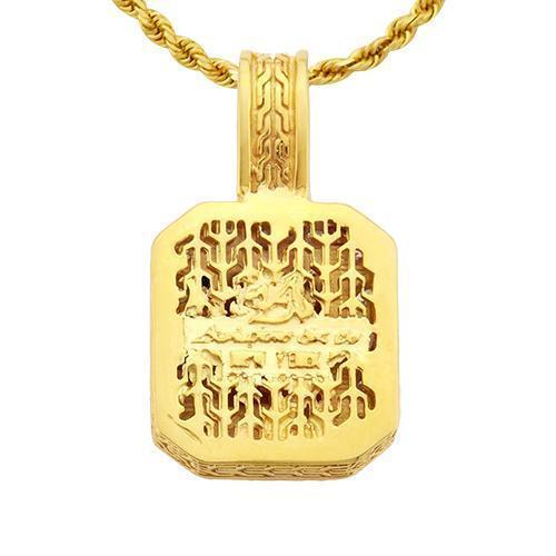 14k Yellow Gold Royal Collection Diamond Pendant Pave 3 ctw