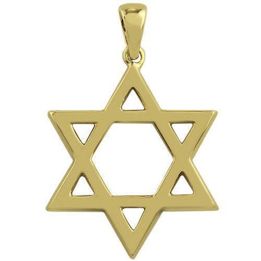 Yellow 14K Yellow Solid Gold Mens Diamond Star of David Pendant 0.46 Ctw
