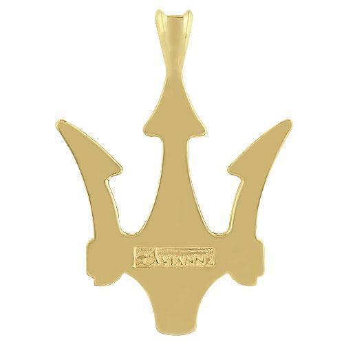 Yellow 18K Solid Yellow Gold Anchor Pendant