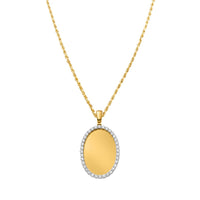Thumbnail for Copy of Diamond Oval Memory Pendant in 10k Yellow Gold 5.44 Ctw