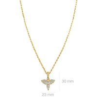 Thumbnail for Yellow Diamond Angel Pendant in 10k Yellow Gold 0.15 Ctw