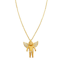 Thumbnail for Diamond Angel Pendant in 18k Yellow Gold 0.90 Ctw