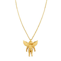 Thumbnail for Diamond Angel Pendant in 18k Yellow Gold 0.90 Ctw