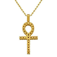 Thumbnail for Diamond Ankh Pendant in 14k Yellow Gold 2.75 Ctw