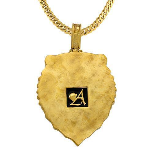 Diamond Custom Lion Pendant in 14k Yellow Gold 4 Ctw