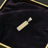 Thumbnail for Yellow Diamond Gold Bar Pill Pendant in 10k Yellow Gold 0.05 Ctw