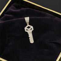 Thumbnail for Yellow Diamond Key Pendant in 10k Yellow Gold 0.33 Ctw