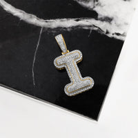 Thumbnail for yellow diamond letter i pendant