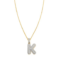 Thumbnail for yellow diamond letter k pendant