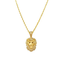 Thumbnail for Diamond Lion Pendant in 10k Yellow Gold 3 Ctw