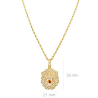 Thumbnail for Diamond Lion Pendant in 14k Yellow Gold 3.10 Ctw