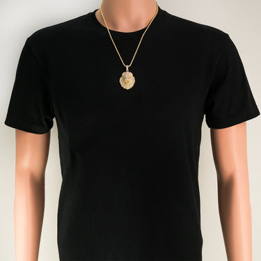 Diamond Lion Pendant in 14k Yellow Gold 5.50 Ctw