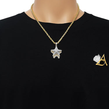 14k Yellow Gold Diamond Shooting Star Pendant 1.24 Ctw