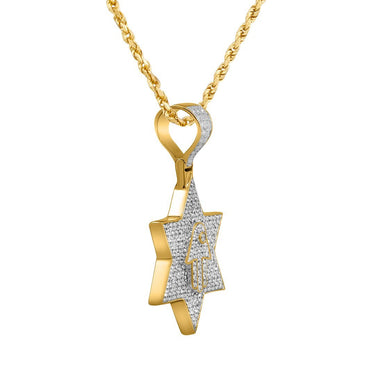 14k Yellow Gold Diamond Star of David 1.75 Ctw