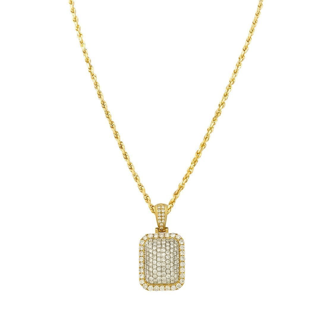 Yellow Royal Collection Diamond Pendant in 10k Yellow Gold 3 Ctw