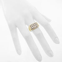 Thumbnail for 10K Yellow Solid Gold Mens Diamond Pinky Ring 0.59 Ctw