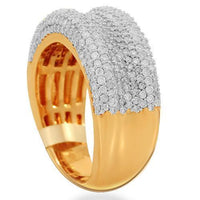 Thumbnail for 14K Solid Rose Gold Womens Diamond Cocktail Ring 1.45 Ctw
