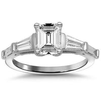 Thumbnail for 14K Solid White Gold Diamond Engagement Ring 2.04 Ctw