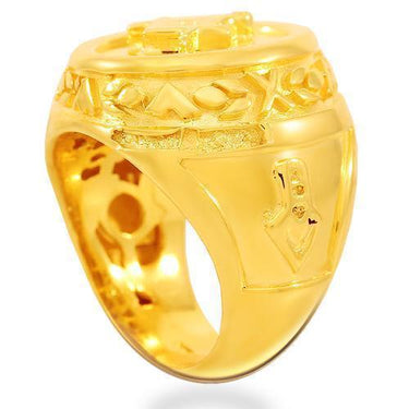 14K Solid White Gold Mens Ring