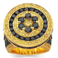 Thumbnail for 14K Solid Yellow Gold Mens Diamond Pinky Ring 15.90 Ctw