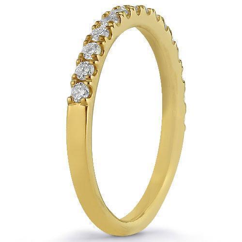 14K Solid Yellow Gold Womens Diamond Wedding Ring Band 0.50  Ctw