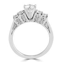 Thumbnail for 14K White Solid Gold Beautiful Womens Diamond Multi Stone Bridal Ring Set 2.04 Ctw