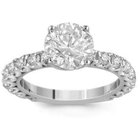 Thumbnail for 14K White Solid Gold GAI Certified Diamond Engagement Ring 2.79 Ctw