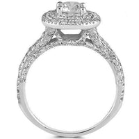 Thumbnail for 14K White Solid Gold GIA Certified Diamond Engagement Ring 1.60 Ctw