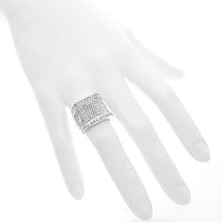 Thumbnail for 14K White Solid Gold Mens Diamond Pinky Ring 2.75 Ctw