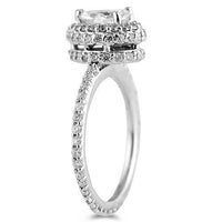 Thumbnail for 14K White Solid Gold Womens Diamond Bridal Ring Set With EGL Certified Pear Shaped Diamond 2.14 Ctw