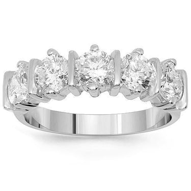 14K White Solid Gold Womens Diamond Wedding Ring Band 2.01 Ctw