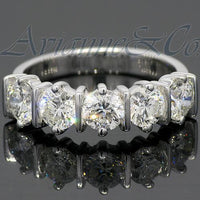 Thumbnail for 14K White Solid Gold Womens Diamond Wedding Ring Band 2.01 Ctw