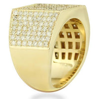 Thumbnail for 14K Yellow Solid Gold Mens Diamond Pave Set Pinky Ring 2.50 Ctw