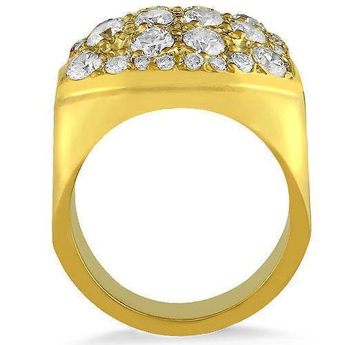 14K Yellow Solid Gold Mens Diamond Pinky Ring 2.39 Ctw