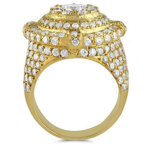 14K Yellow Solid Gold Mens Diamond Pinky Ring 3.25 Ctw