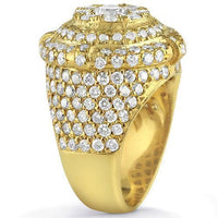 Thumbnail for 14K Yellow Solid Gold Mens Diamond Pinky Ring 3.25 Ctw