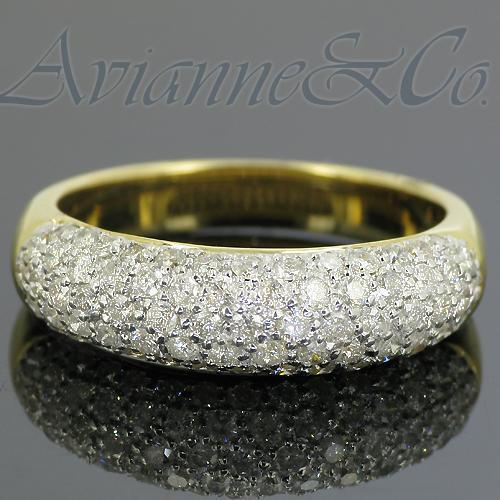 14K Yellow Solid Gold Womens Diamond Wedding Ring Band 1.03 Ctw