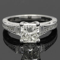 Thumbnail for 18K Solid White Gold GIA Certified Diamond Engagement Ring 3.76 Ctw