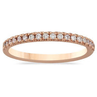 Thumbnail for Rose Classic Diamond Wedding Band in 14k Rose Gold 0.35 Ctw