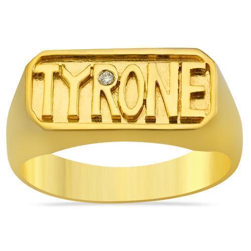 Diamond Custom "Tyrone" Ring in 18k Yellow Gold 0.50 Ctw