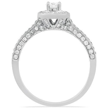 Diamond Engagement Ring in 18k White Gold 0.76 Ctw