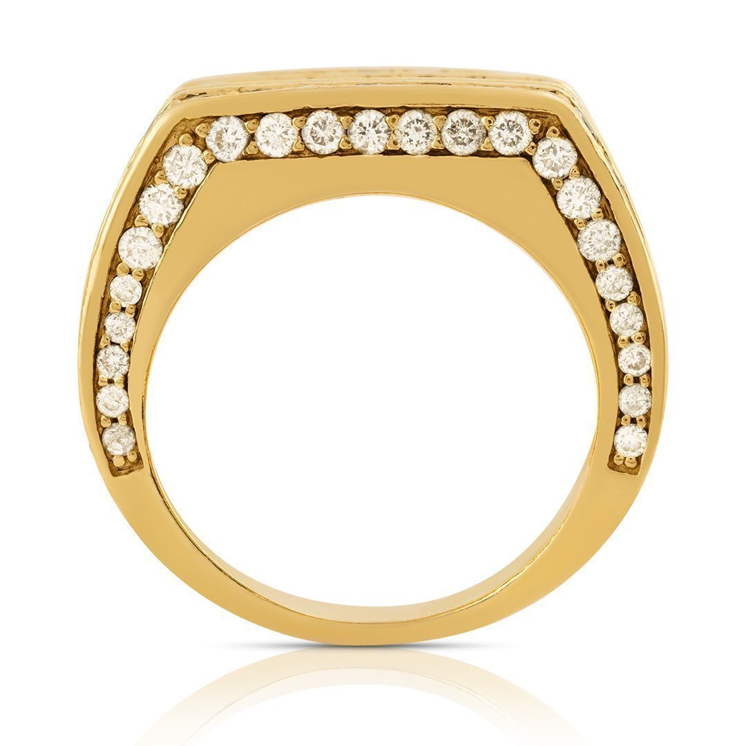 Diamond Pinky Ring in 14k Yellow Gold 3.99 Ctw